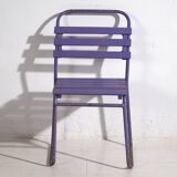 Anciennes chaises de patio violettes (c.1920). Ensemble de 2 pièces