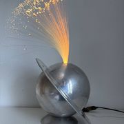 Rare French fibre optic lamp "La Sphérique" from the 1970s Space Age.