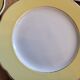 6 flat plates Lunéville Daffodil yellow and golden vintage