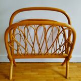 Rattan magazine holder