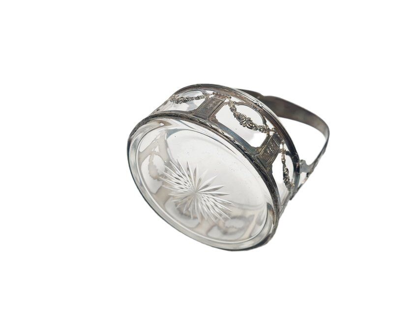 Antique Art Nouveau basket, France, 1900s