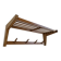 Mid-century Czechoslovak wooden wall coat rack with shelf, Uluv, 1970s
