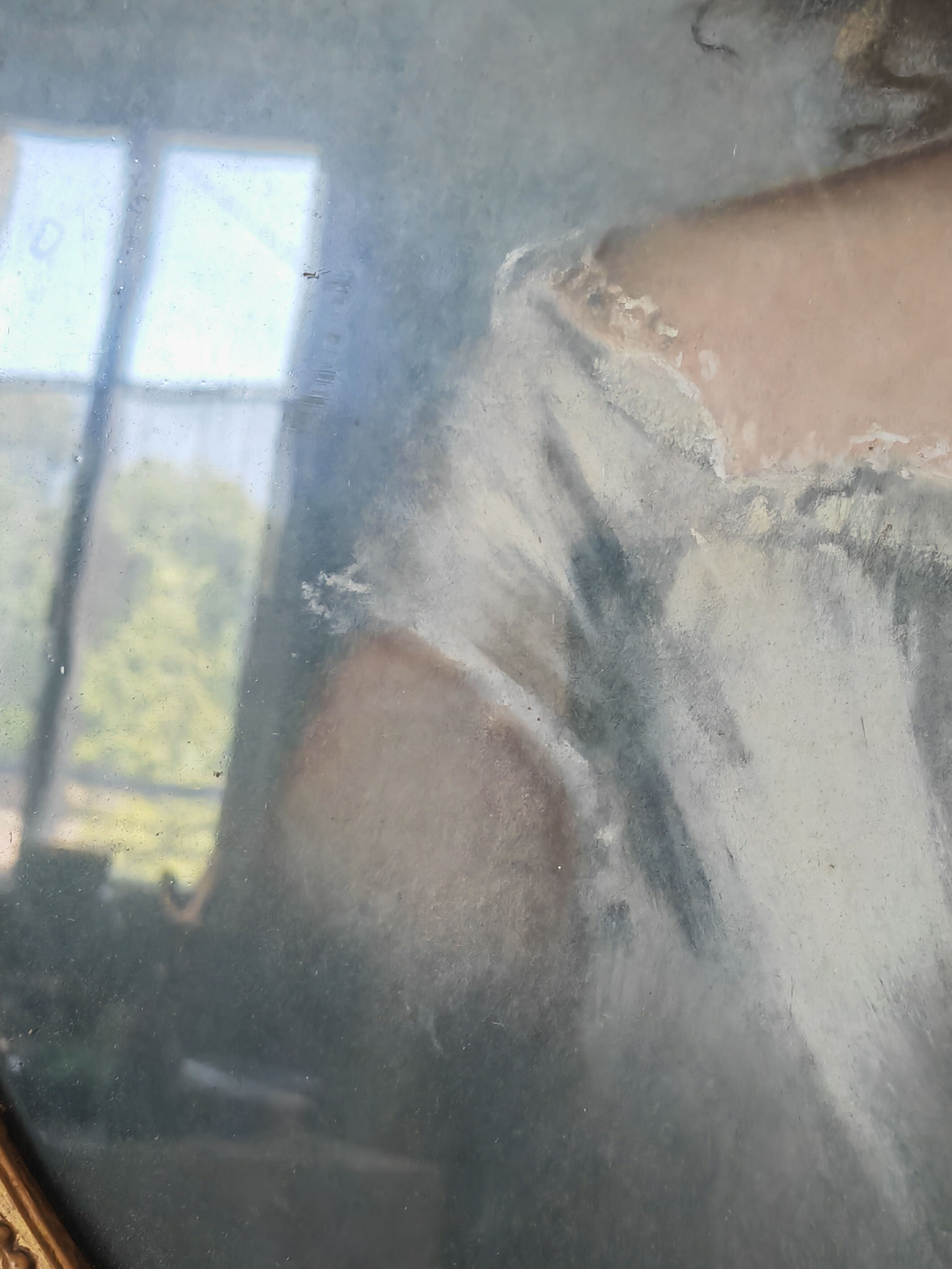 Framed 19th-century pastel