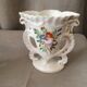 Pair of mariee vases in paris porcelain with floral decoration