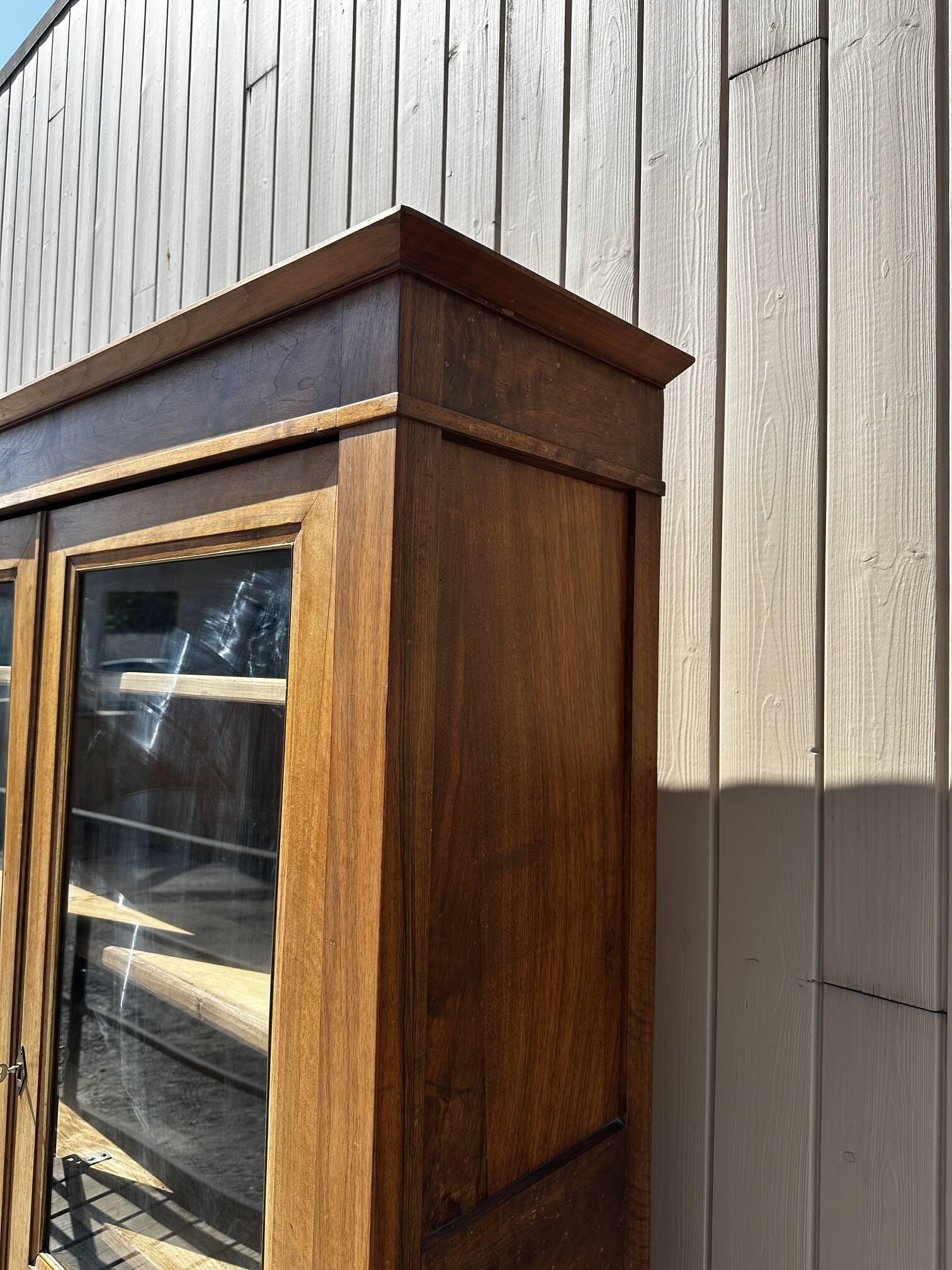 Walnut display cabinet