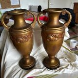 Pair of plaster amphorae