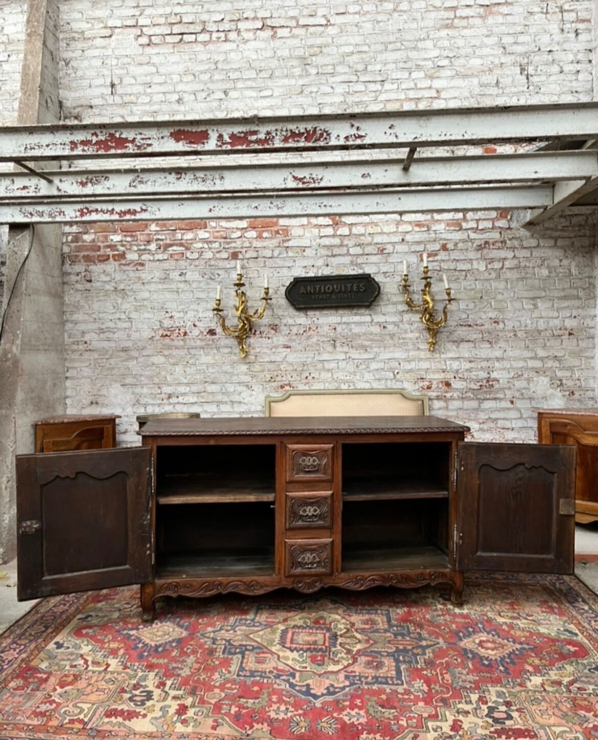 Provencal Buffet In Molded Oak Period Louis XV XVIII Eme Century