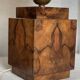 Art Deco lamp made of wood and opaline.
