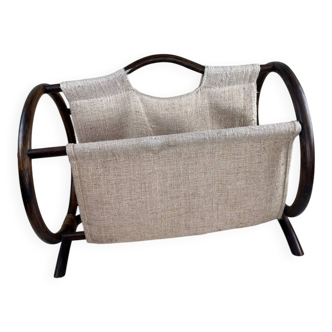 Vintage rattan magazine rack