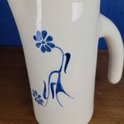 Modernist ceramic pitcher, signed polychrome decoration