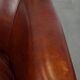 Cognac-Colored Cowhide Leather Club Chair in English Style