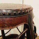 Round pedestal table in iron wood XX century