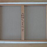 Woman canvas on balcony