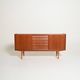 Scandinavian teak sideboard with sliding doors, 1960s