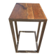 Table d’appoint industrielle en bois et métal