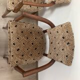 Pair of armchairs bridge in teak circa 1970 vintage