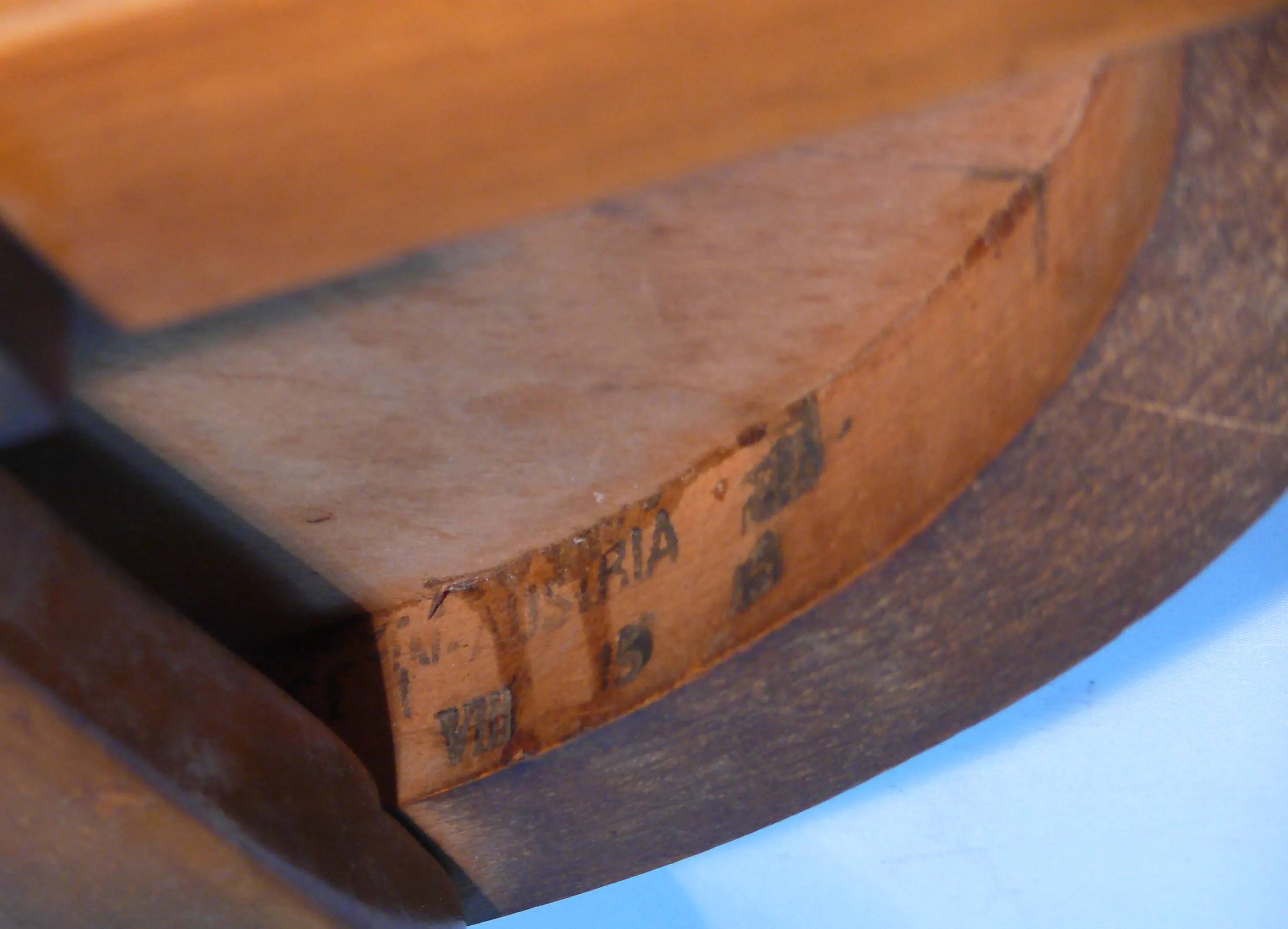 Tabouret de piano / tabouret pivotant, J. & J. Kohn company, tabouret ancien en bois courbé, vers 1900