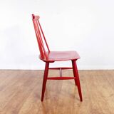Red Fanett chair by Tapiovaara