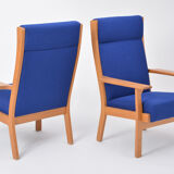 Set of Two Danish Mid-Century Modern GE 181 a Chairs by Hans Wegner for GETAMA