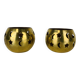 Pair of vintage brass tealight candle holders