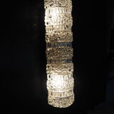Transparent worked glass sconce from the 1950s