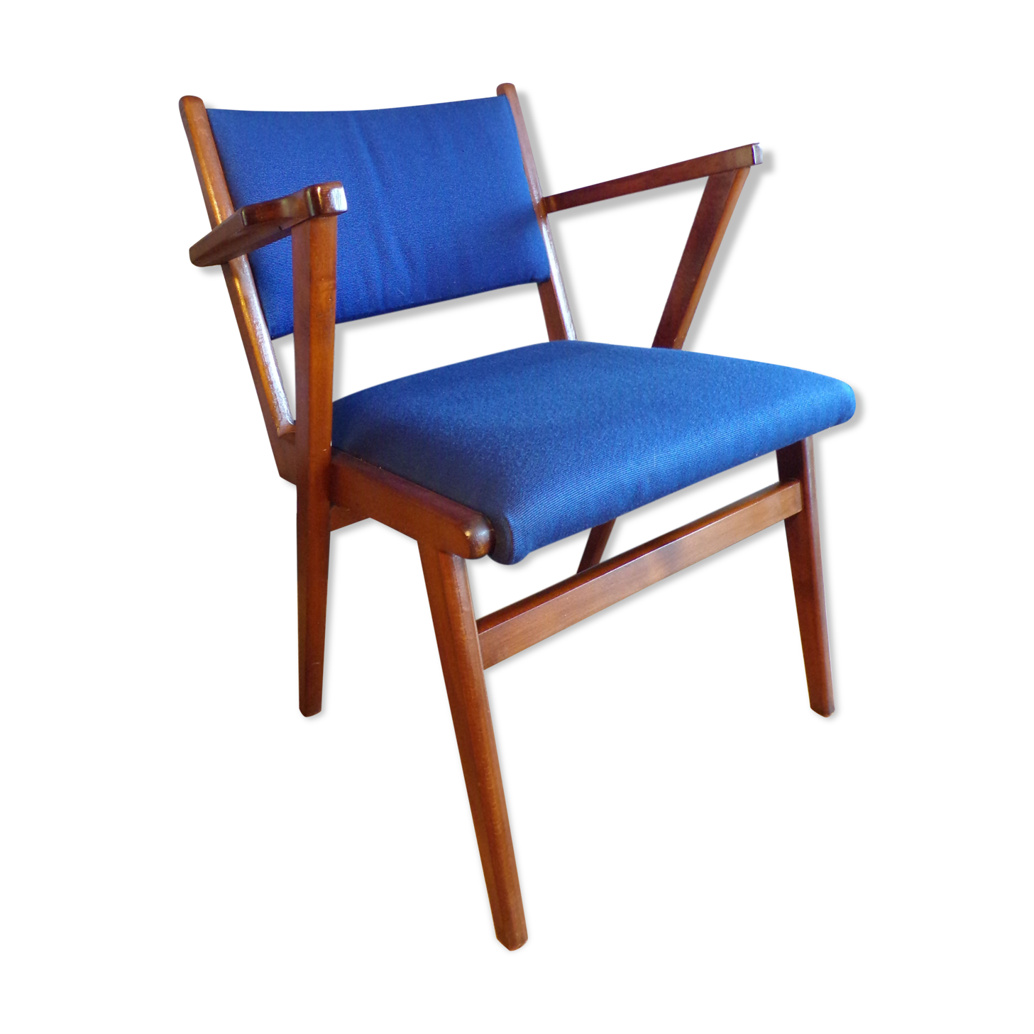 Scandinavian armchair wood and jersey