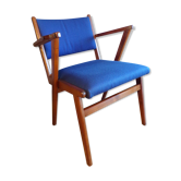 Scandinavian armchair wood and jersey