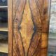 Mid-century art-deco library display case vintage 1950 burl walnut