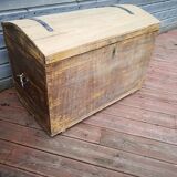 Antique chest, vintage wooden trunk