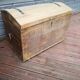 Antique chest, vintage wooden trunk