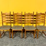 Set of 4 vintage oak dining chairs