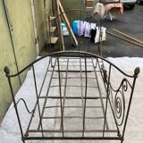 Folding bed in wrought iron 19th century