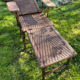 Transat chaise longue rotin