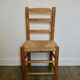 Light wooden chair and mulched seat, 50s-60s
