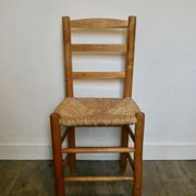 Light wooden chair and mulched seat, 50s-60s