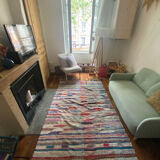 Multicolored Berber carpet 207 cm x 133 cm