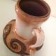 Vase en ceramique beige Fat Lava par Strehla West Germany vintage années 60-70