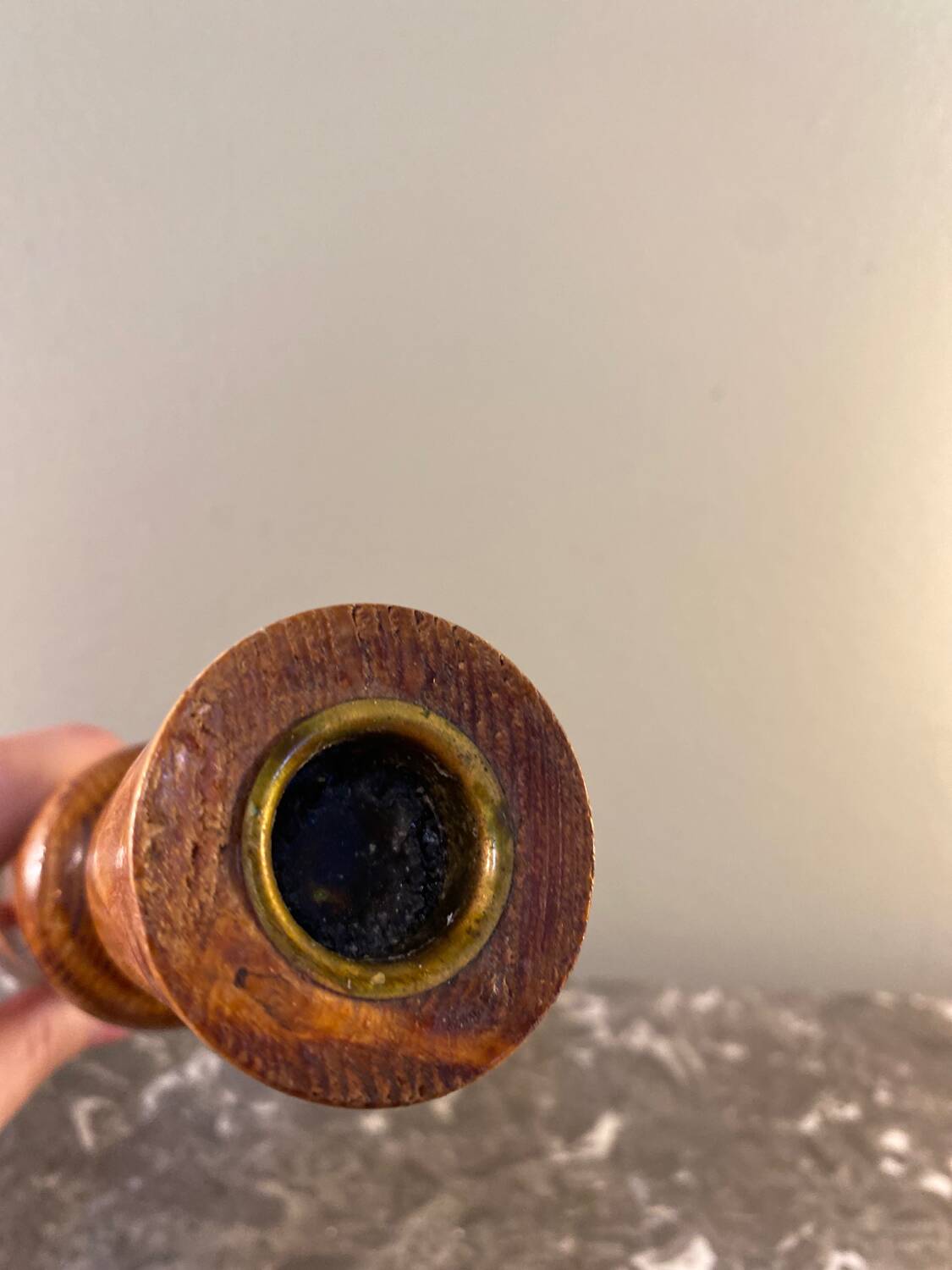 Wooden candle holder