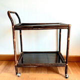 Rattan and smoked glass rolling service
