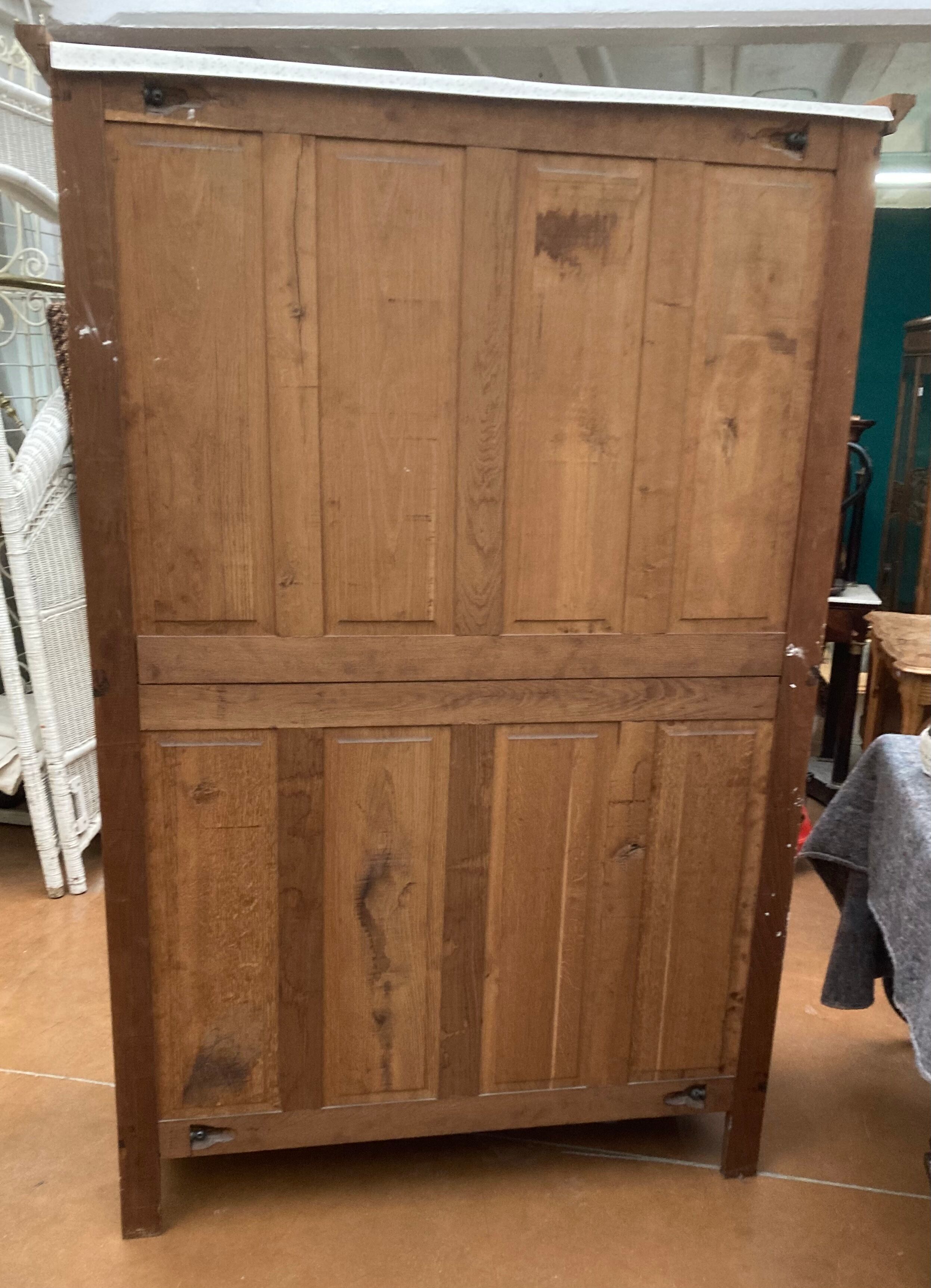 Louis XV linen cabinet in cherry period mid-twentieth century (delivery possible)