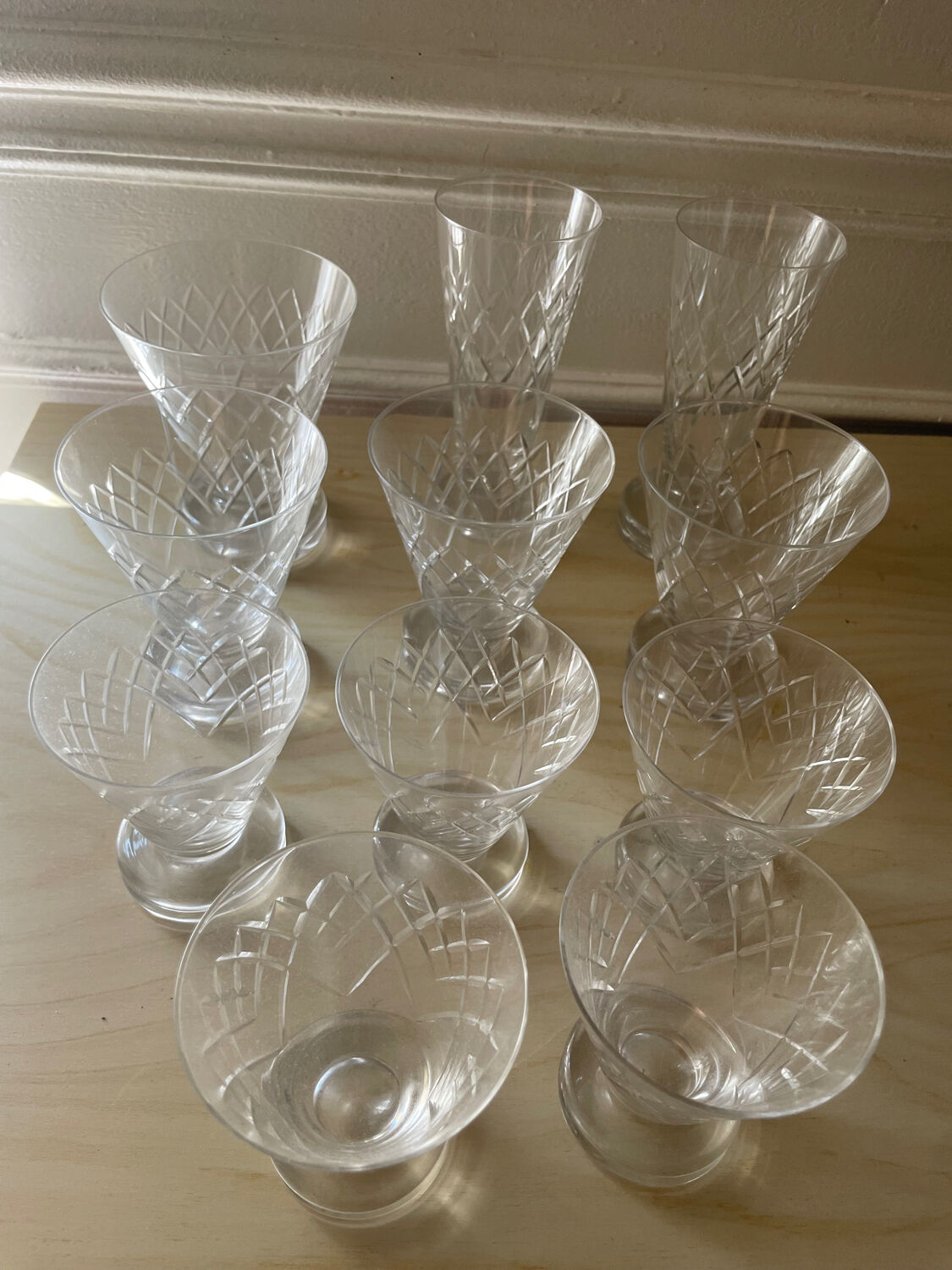 Argental Saint Louis crystal glasses