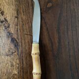 Bamboo handle cheese knife