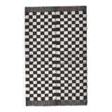 4x7 Checkered Moroccan Vintage Rug 138x208Cm SK 241966