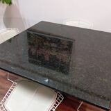 80's design table in black granite