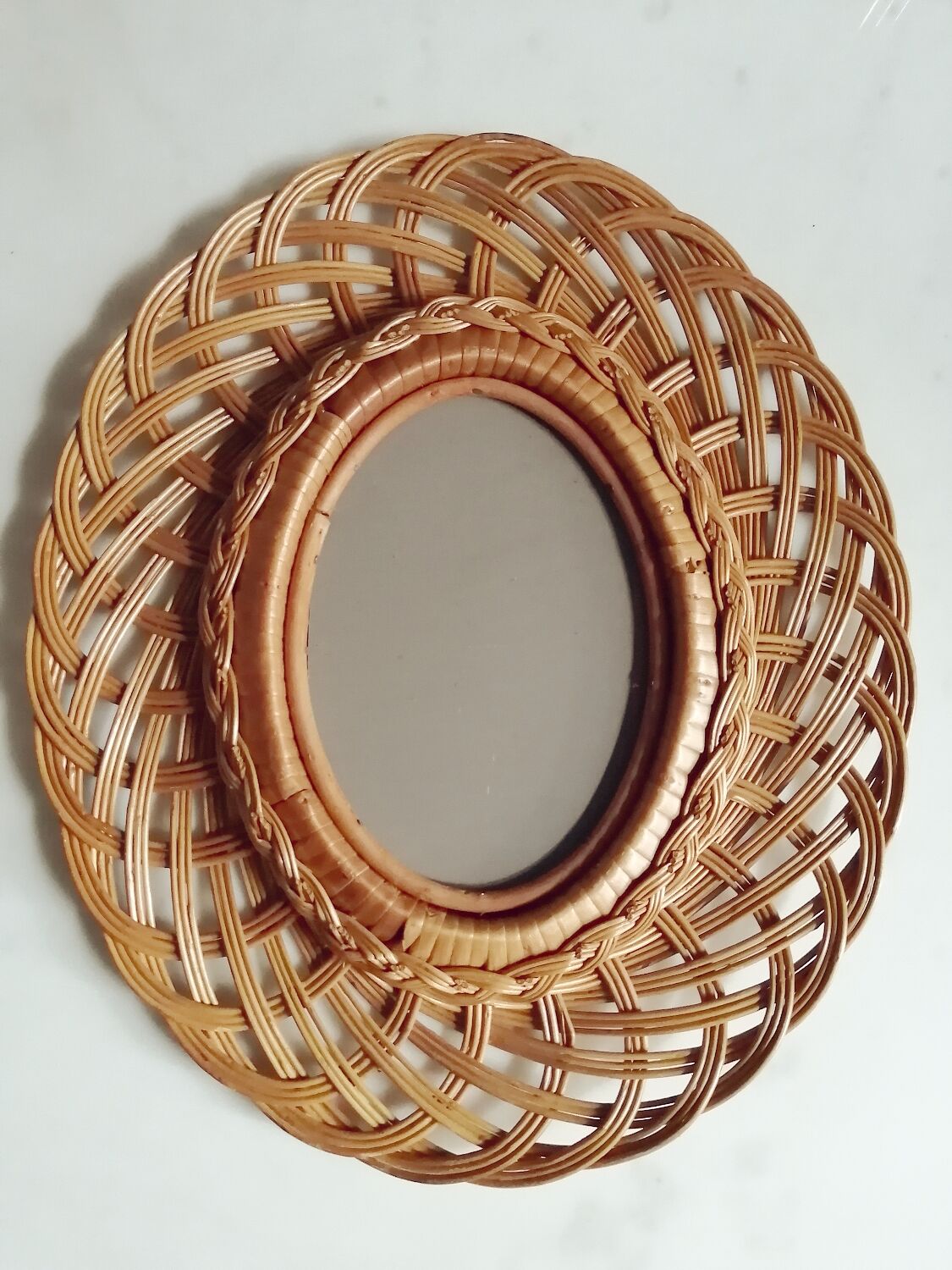 Rattan Mirror