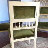 Louis XVI bench and chairs