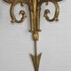 Vintage French Empire Arrow & Quiver Eagle Head Bronze Double Wall Sconces