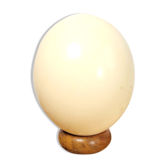 Ostrich egg on wooden base