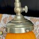Lampe laiton et pâte de verre art déco