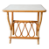 1960s rattan and bamboo side table with magazine rack